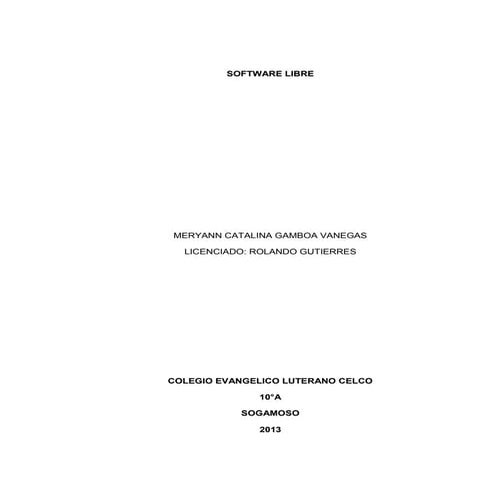 Software libre ... meryann
