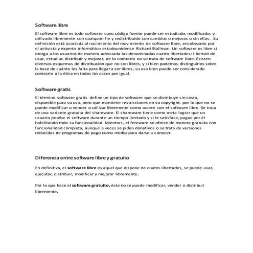 Software libre software gratuito y sus diferencias 
