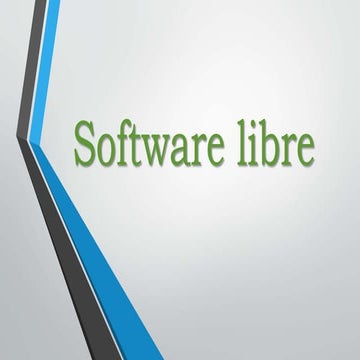 Software libre | PPTX