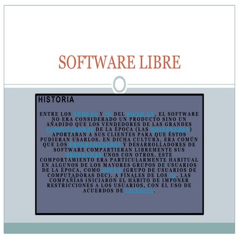 Software libre diapositiva