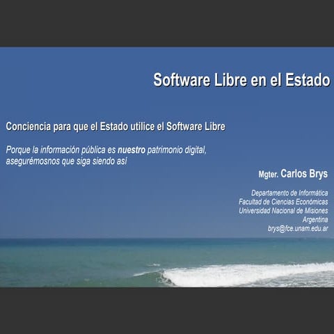 Software Libre en el Estado