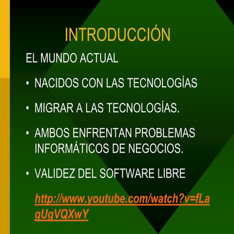 Software libre exposición chota