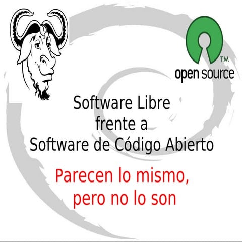 Software libre frente a software de código abierto