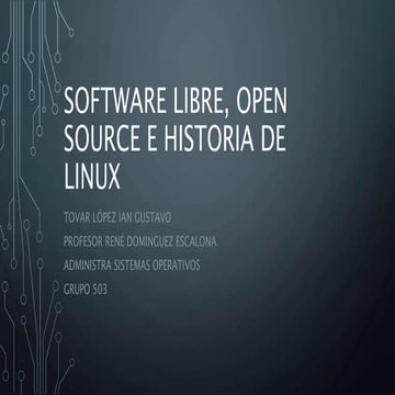 Software libre, open source e historia de linux