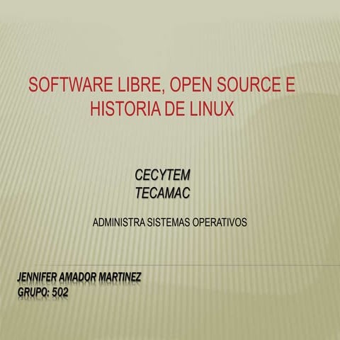 Software libre, open source, linux