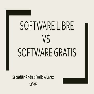 Software libre vs. software gratis | PPTX