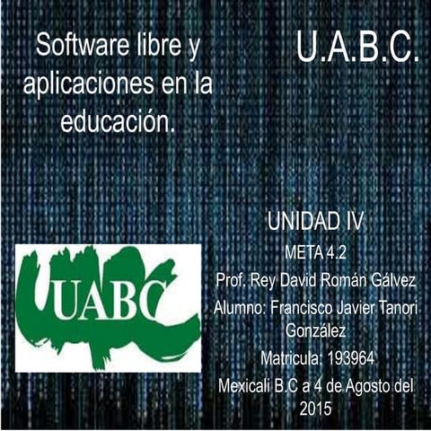 Software libre y aplicaciones en la educación