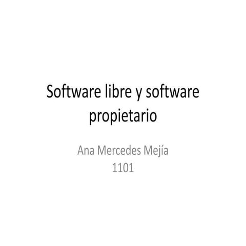 Software libre vs software propietario