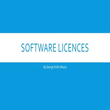 Software licences