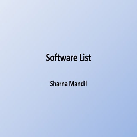 Software list