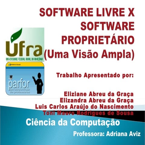 Software livre x software proprietário