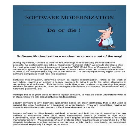 Software modernization