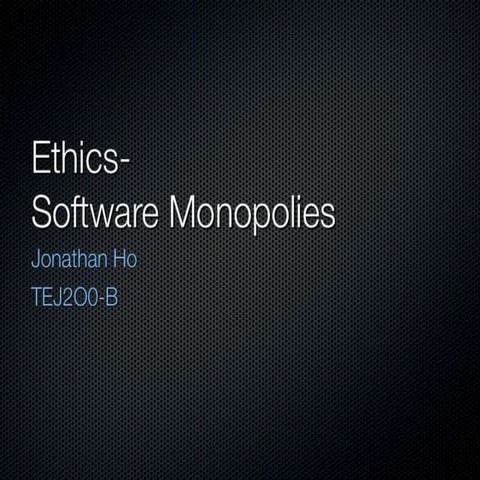 Software Monopolies | PPT