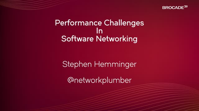 Performance challenges in software networking