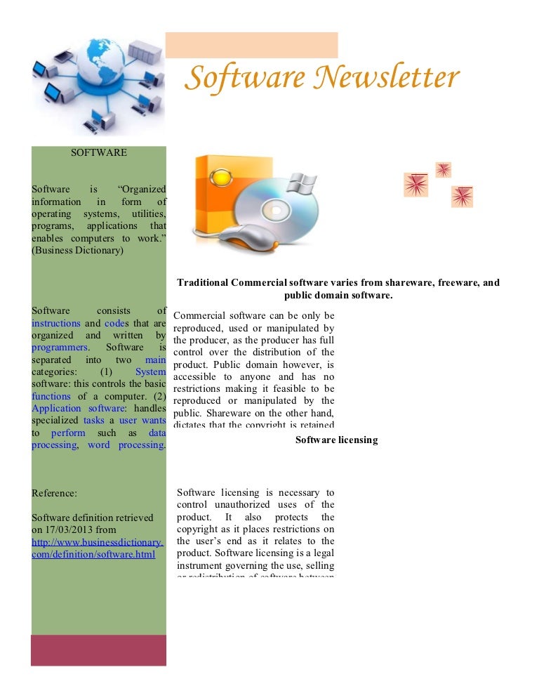 Software newsletter