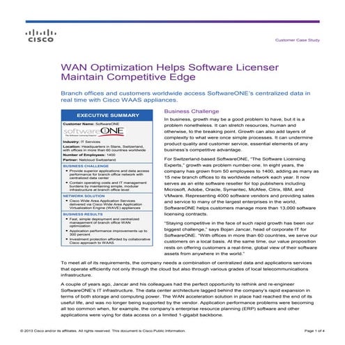 SoftwareONE case study