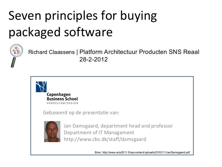Software packaged software principles publiek
