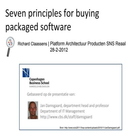 Software packaged software principles publiek