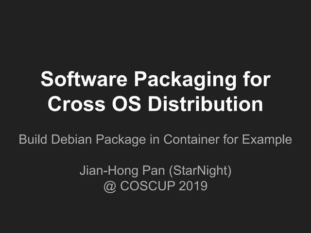 Software Packaging for Cross OS Distribution