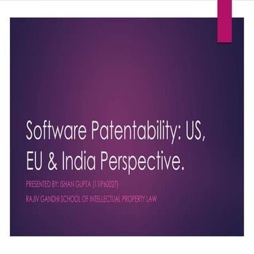 Software patentability