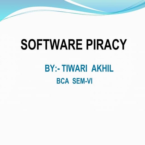 Software piracy