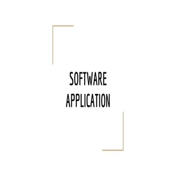 Assignment 1 - Software (Presentation Slide)