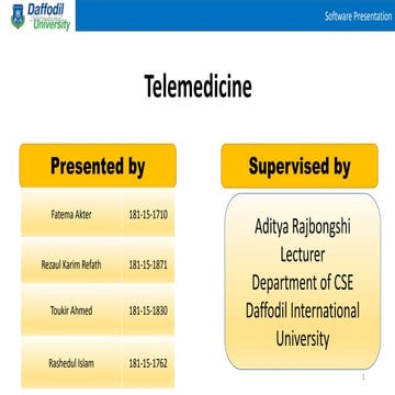 Telemedicine Software Presentation