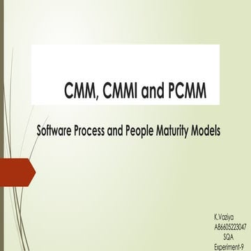 Maturity Models | PPT