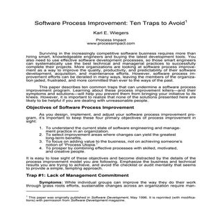 Software process improvement   ten ...