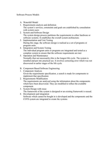 Software process models