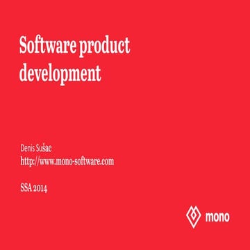 Software Product Development - Denis Susac