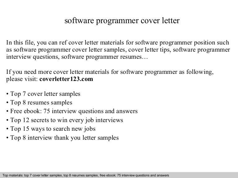 programmer cover letter samples