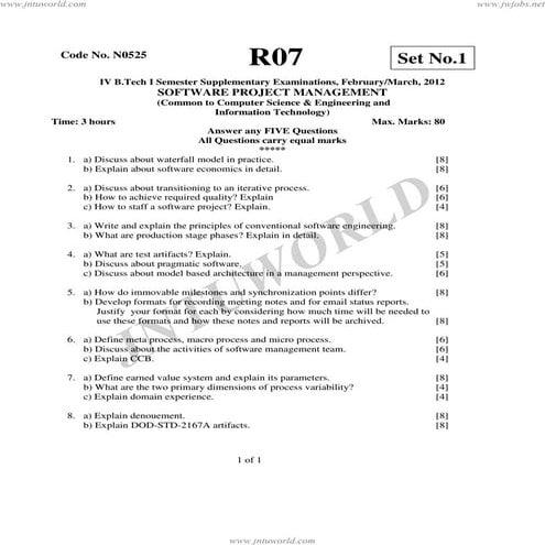 Software project management