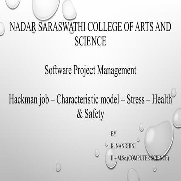 Hackman job – Characteristic model – Stress – Health & Safety