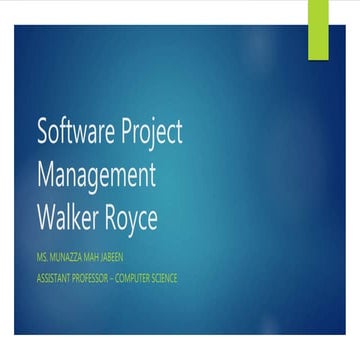 Software Project Management - Chapter 4
