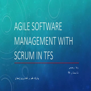 agil software managment by scrunm in tfs