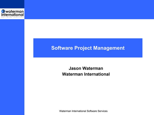 Software Project Management Training