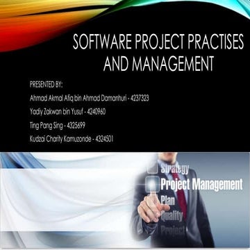 Software project practises and management
