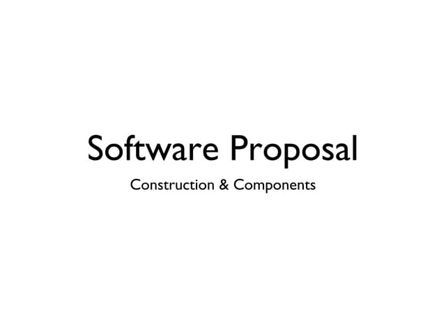 Software proposal