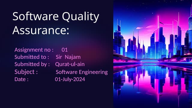 Software Quality Assurance Qurat ul ain.pptx