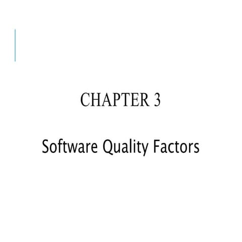 Software qualityfactors