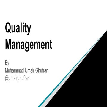 Software quality management  