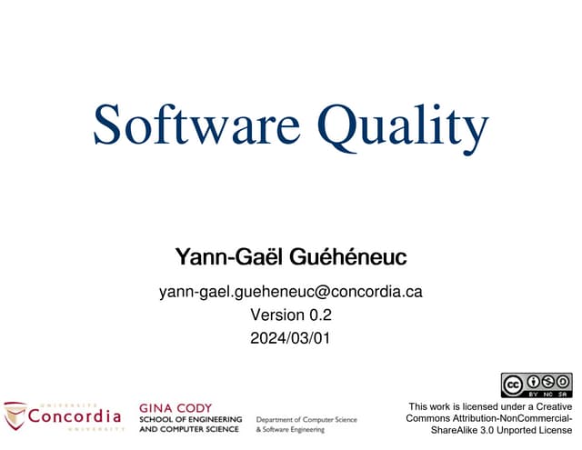 Consequences and Principles of Software Quality v0.3