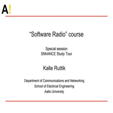 Software Radio Course