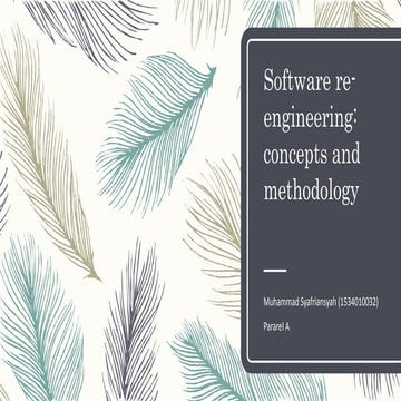 Software re engineering