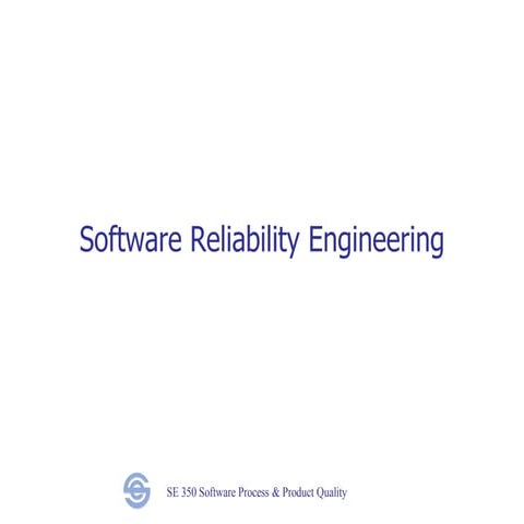 Software Reliability Engineering Learning | PPT