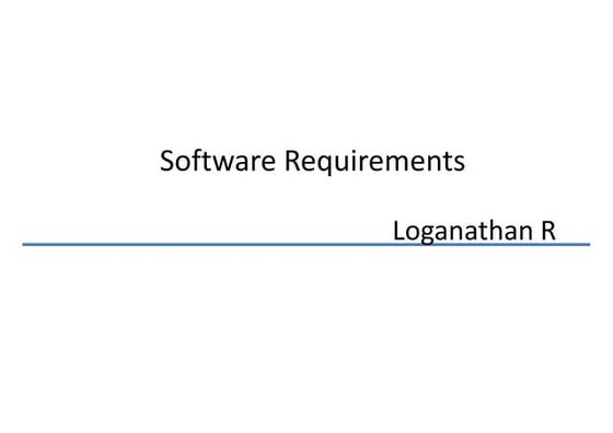 Software requirements