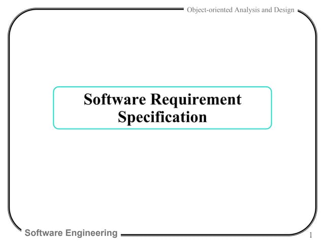 Software requirementspecification