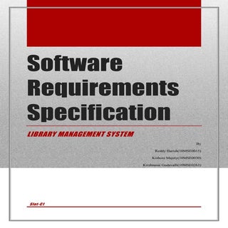 Software  requirements specification