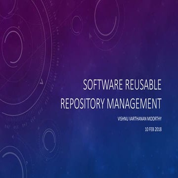Software reusable repository management